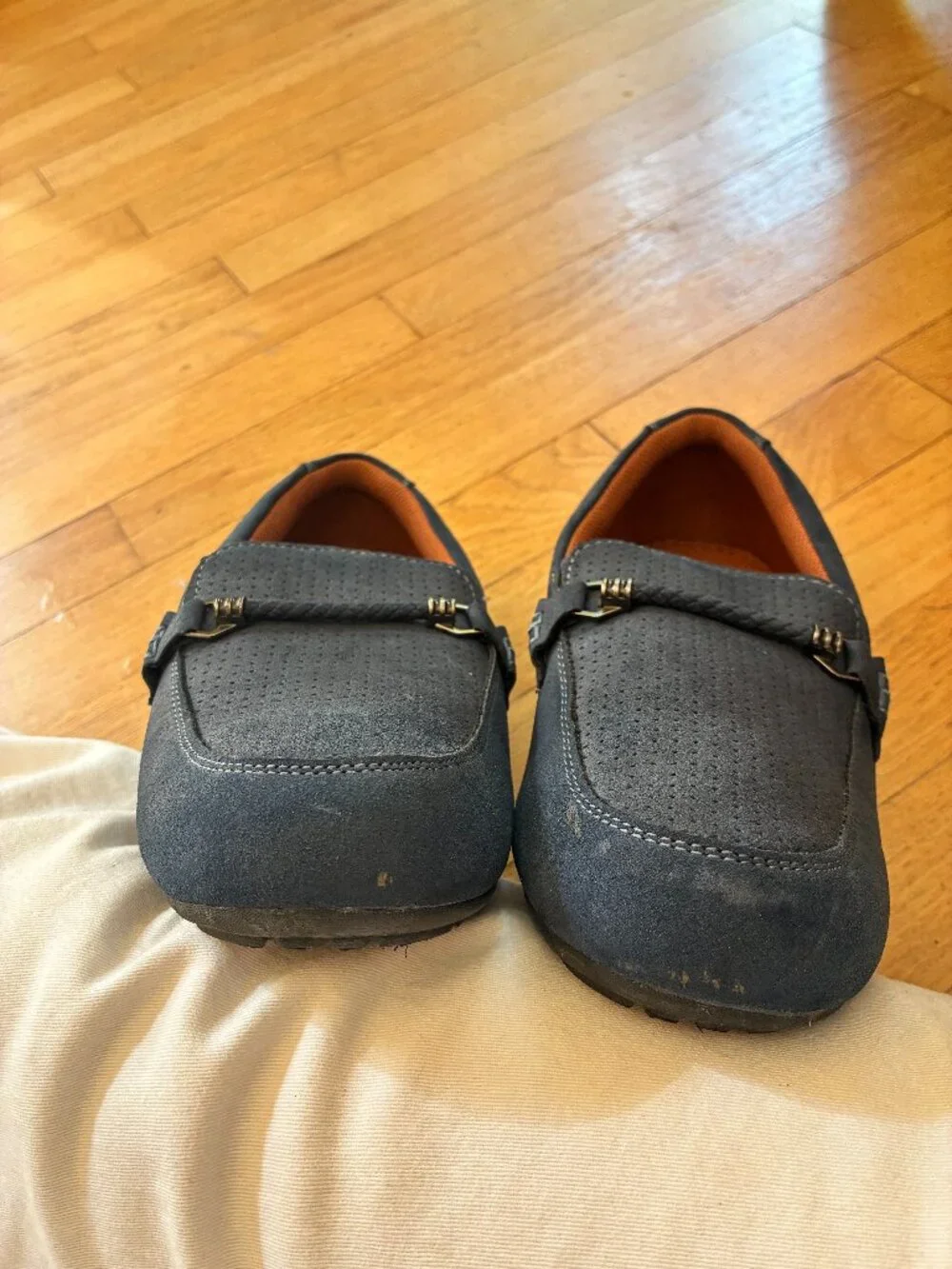 Crown Vintage Navy Blue slip-on shoes